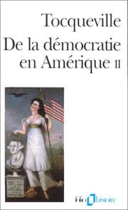 Cover of: De La Democratie En Amerique 2 by Alexis de Tocqueville