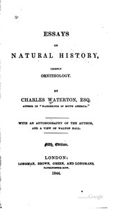 Cover of: Essays on natural history, chiefly ornithology.