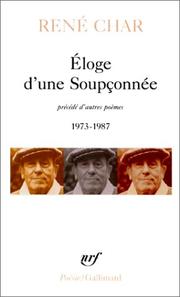 Cover of: Eloge d'une soupçonnée by René Char