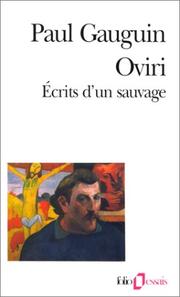 Cover of: Oviri Ecrits D'UN Sauvage by Gauguin