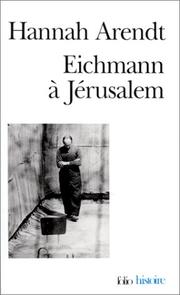 Cover of: Eichmann à Jérusalem by Hannah Arendt, Anne Guérin