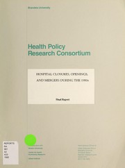 Cover of: Hospital closures, openings, and mergers during the 1980s by Killard Walter Adamache