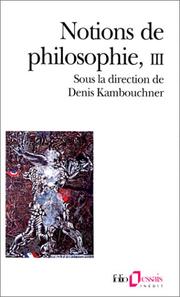 Cover of: Notions de philosophie