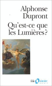 Cover of: Qu'est-ce que les Lumières?