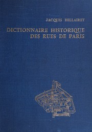 Cover of: Dictionnaire historique des rues de Paris.