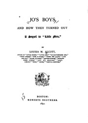 Cover of: Jo's Boys: And how They Turned Out by Louisa May Alcott