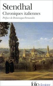 Cover of: Chroniques Italiennes