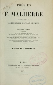 Cover of: Poésies de F. Malherbe