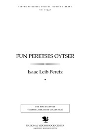 Cover of: Fun Peretses oytser: (Perets-anṭologye)