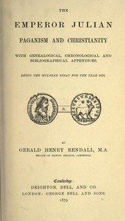 Cover of: The Emperor Julian by Gerald H. Rendall