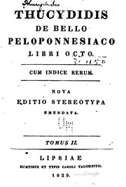 Cover of: Thucydidis De bello peloponnesiaco libri octo. by Thucydides