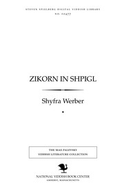 Cover of: Zikorn in shpigl: lider