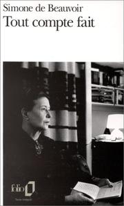 Cover of: Tout Compte Fait by Simone de Beauvoir