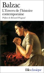 Cover of: L Envers De L'Histoire Contemporaine by Honoré de Balzac