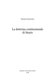 Cover of: La dottrina costituzionale di Sieye  s by Marco Goldoni