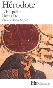 Cover of: L'enquête by Herodotus, Andrée Barguet