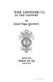 Cover of: The listener by Joseph Edgar Chamberlin
