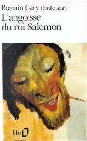 Cover of: Langoisse Du Roi Salomon by Romain Gary