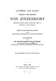 Cover of: Ludwig und Karl grafen und herren von Zinzendorf