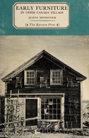 Cover of: Early furniture in Upper Canada Village, 1800-1837