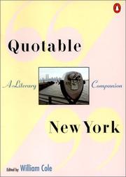 Cover of: Quotable New York by William Cole, William Cole