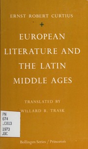 Cover of: European literature and the Latin Middle Ages