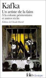 Cover of: Un Artiste de la faim, à la colonie pénitenciaire et autres récits