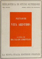 Cover of: Vita Aristidis by Plutarch