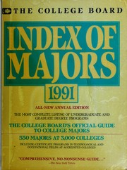 Cover of: Index of Majors, 1991