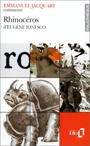 Cover of: Rhinocéros d'Eugène Ionesco