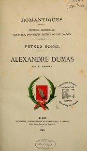 Cover of: Petrus Borel: Alexandre Dumas \