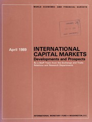 Cover of: International capital markets by by a staff team from the Exchange and Trade Relations, and Research Departments, Mark Allen ... [et al.].