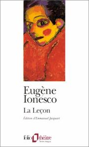 Cover of: LA Lecon by Eugène Ionesco