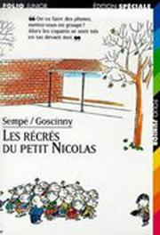 Cover of: Les Recres Du Petit Nicolas by René Goscinny