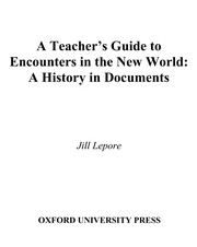 Cover of: A teacher's guide to Encounters in the New World: a history in documents