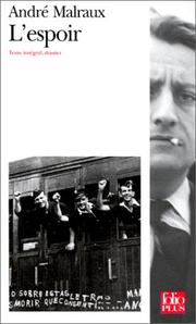 Cover of: L'Espoir, texte intégral, dossier