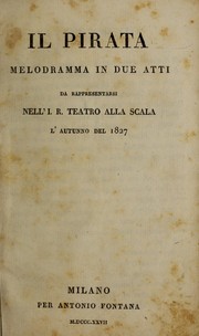 Cover of: Il pirata by Vincenzo Bellini