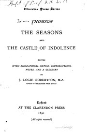 Cover of: The seasons and The castle of indolence by James Thomson