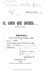 Cover of: El Amor que Dormía... by 