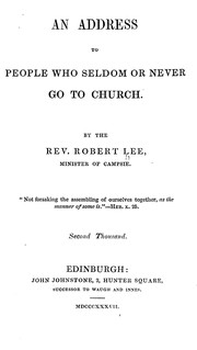 Cover of: An address to people who seldom or never go to church