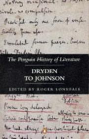 Cover of: Dryden to Johnson (Hist of Literature)