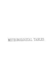 Cover of: Smithsonian meteorological tables. by Smithsonian Institution