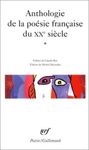 Cover of: Anthologie de la poésie française du XXe siècle by 