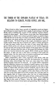 Cover of: The timber of the Edwards Plateau of Texas by William L. Bray