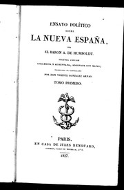 Cover of: Ensayo político sobre la Nueva Espan︢︣a by Alexander von Humboldt