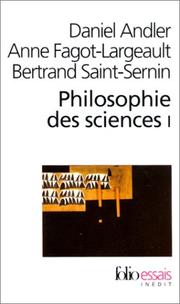 Cover of: Philosophie des sciences, tome 1