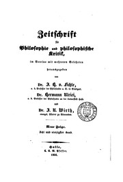 Cover of: Zeitschrift für Philosophie und spekulative Theologie [afterw.] und ... by Zeitschrift für Philosophie und philosophische Kritik