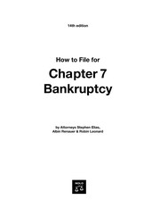 Cover of: How to file for Chapter 7 bankruptcy by Stephen Elias