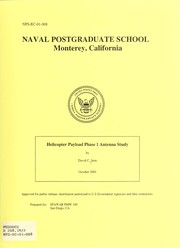 Cover of: Helicopter payload phase 1 antenna study by David C. Jenn