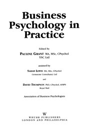 Cover of: Business psychology in practice by Pauline Grant, Sarah Lewis, David Thompson